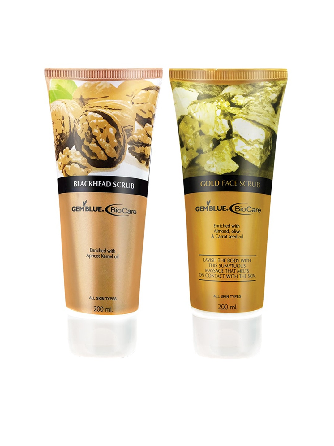 

GEMBLUE BioCare Set Of 2 Face Scrubs, Gold