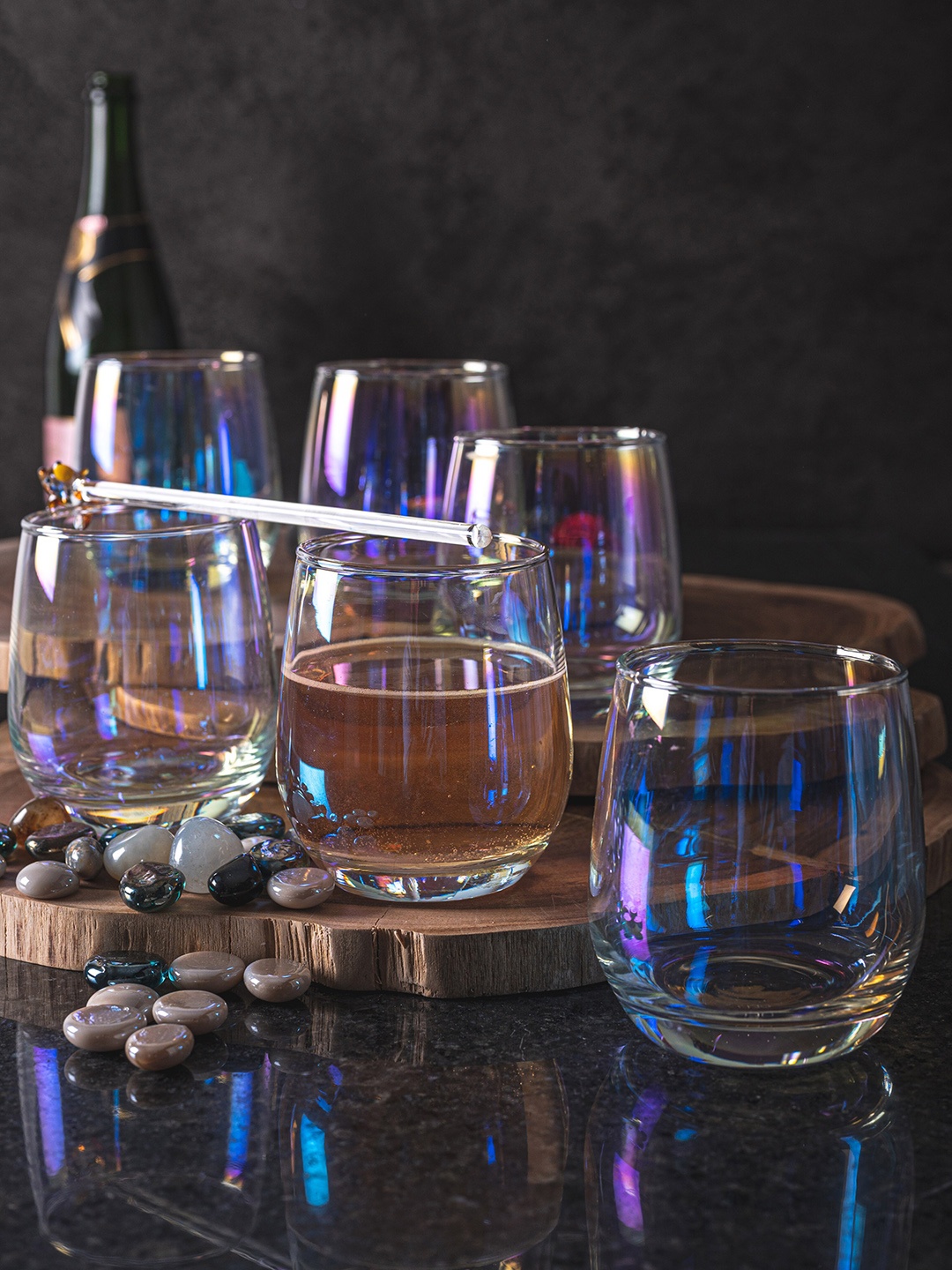 

GOODHOMES Set Of 6 Transparent Whiskey Glasses 350 ml