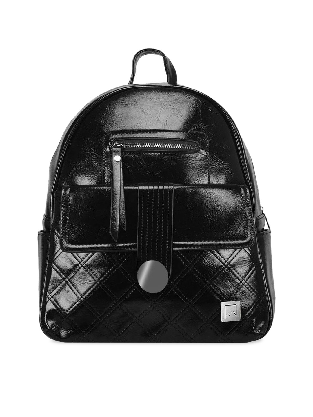 

Mounthood Women Black Textured Backpack