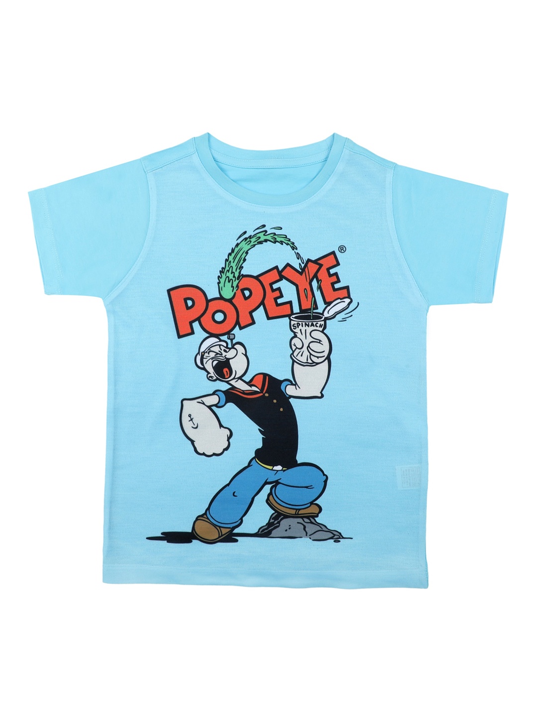 

Popeye Boys Blue Popeye Printed Round Neck T-shirt