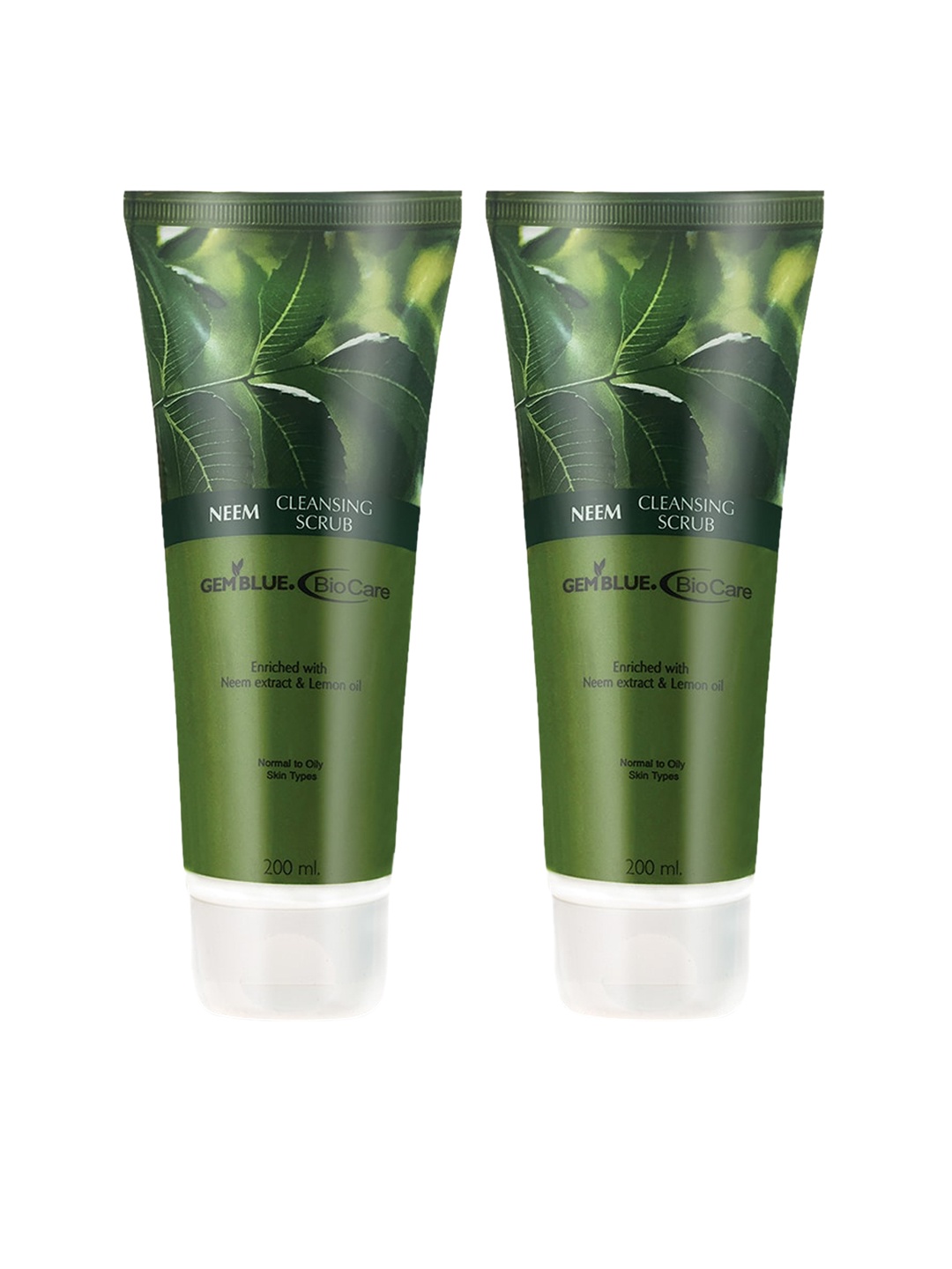 

GEMBLUE BioCare Set Of 2 Face Scrubs, Green