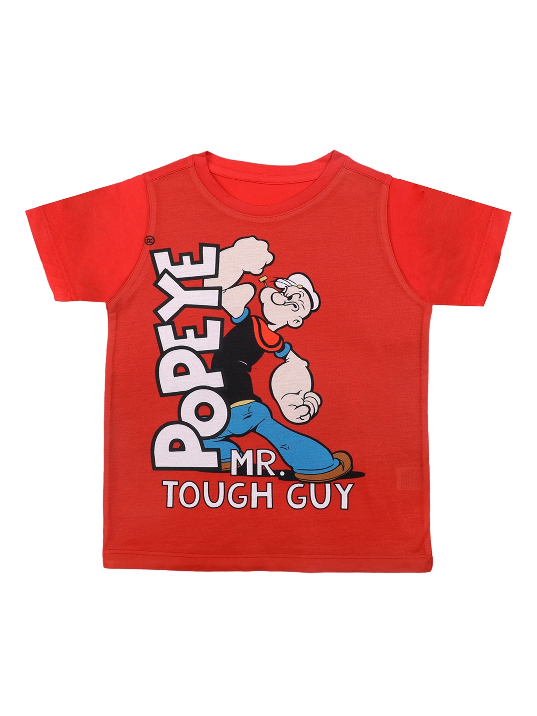 

Popeye Boys Red Printed Round Neck T-shirt