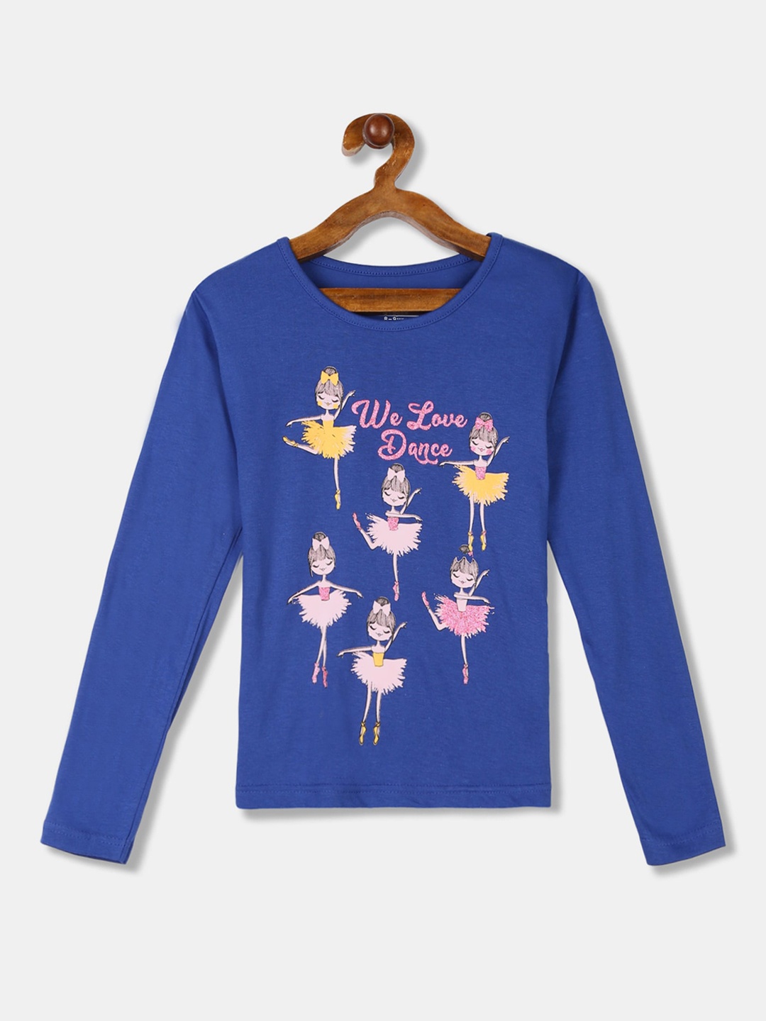 

Cherokee Girls Blue Printed Round Neck T-shirt