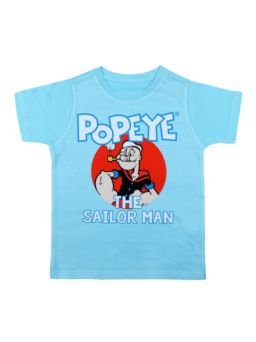 

Popeye Boys Blue Printed Round Neck T-shirt