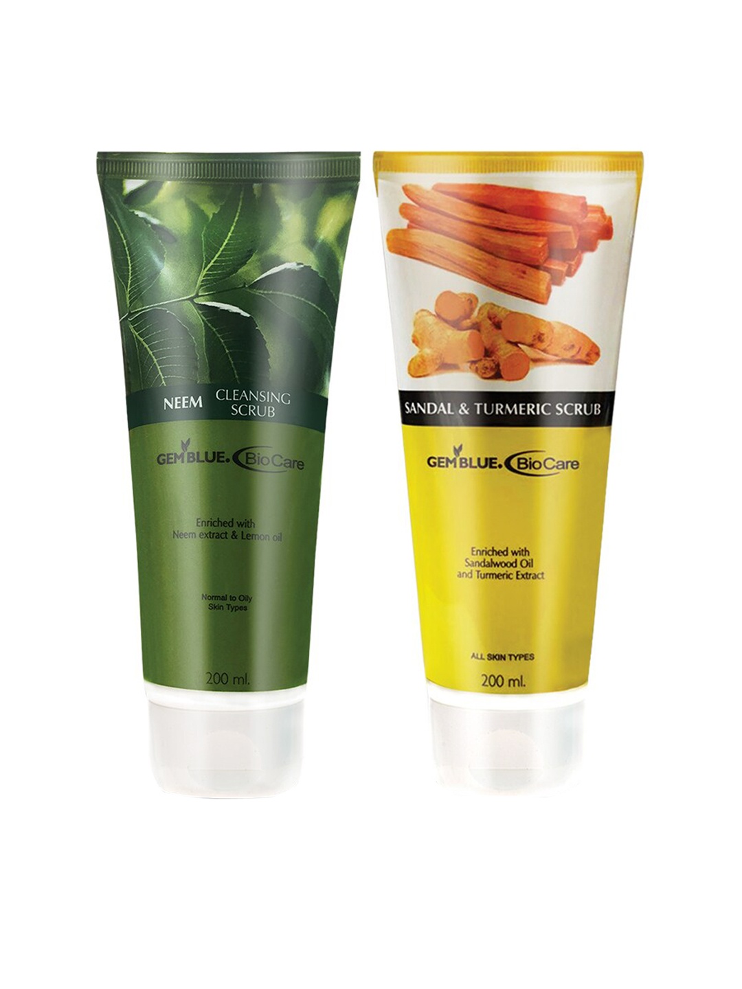 

GEMBLUE BioCare Set of 2 Face Scrubs, Green