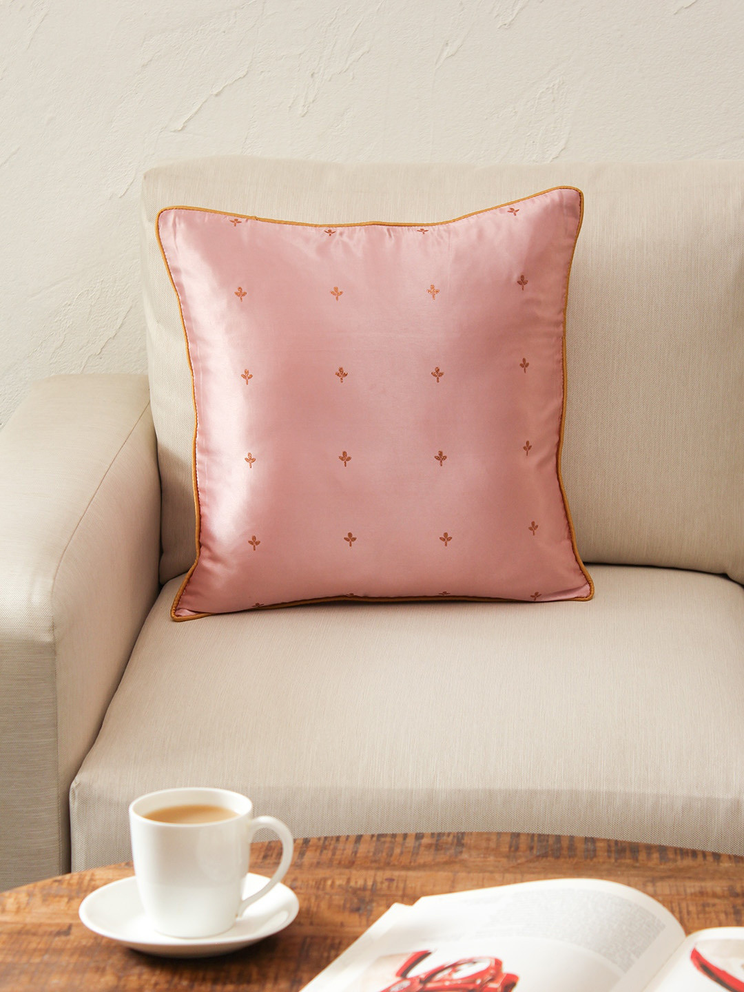 

House This Pink Single Floral Square Cushion Covers