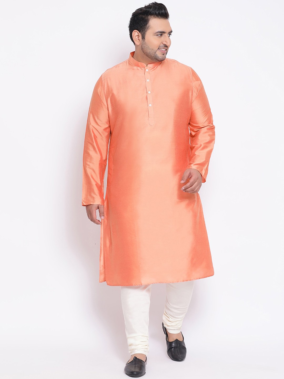 

KISAH PLUS Men Coral Solid Kurta with Churidar