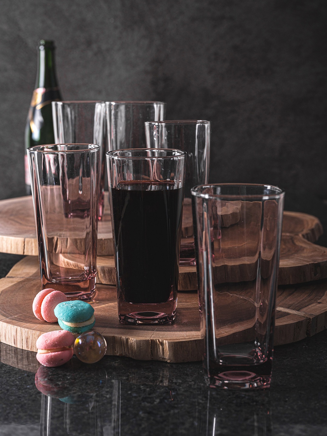 GOODHOMES Set of 6 Transparent Glass Tumblers 260 ml