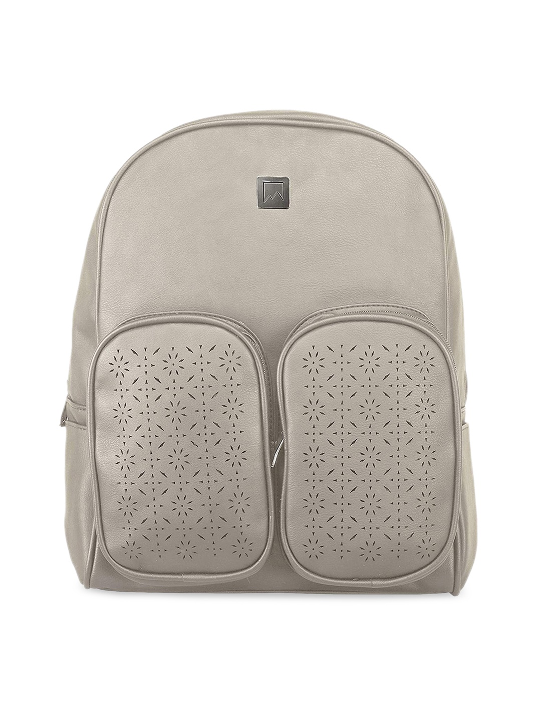 

Mounthood Women Grey Textured Backpack