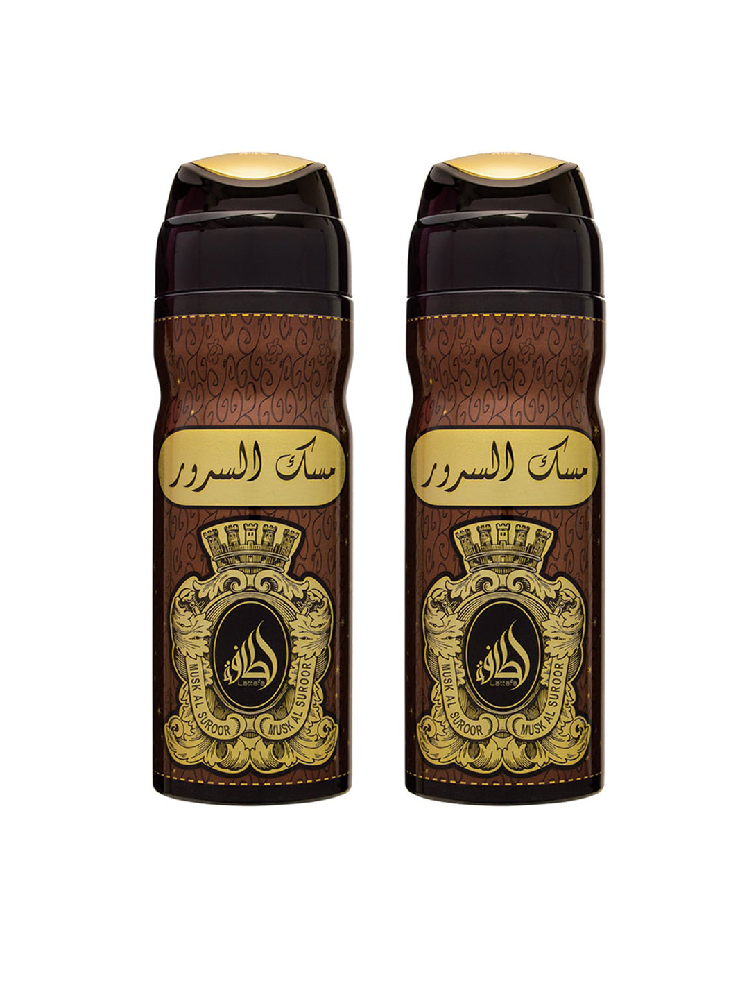

Lattafa Set of 2 Musk al Suroor Perfumed Deodorants 200ml, Brown