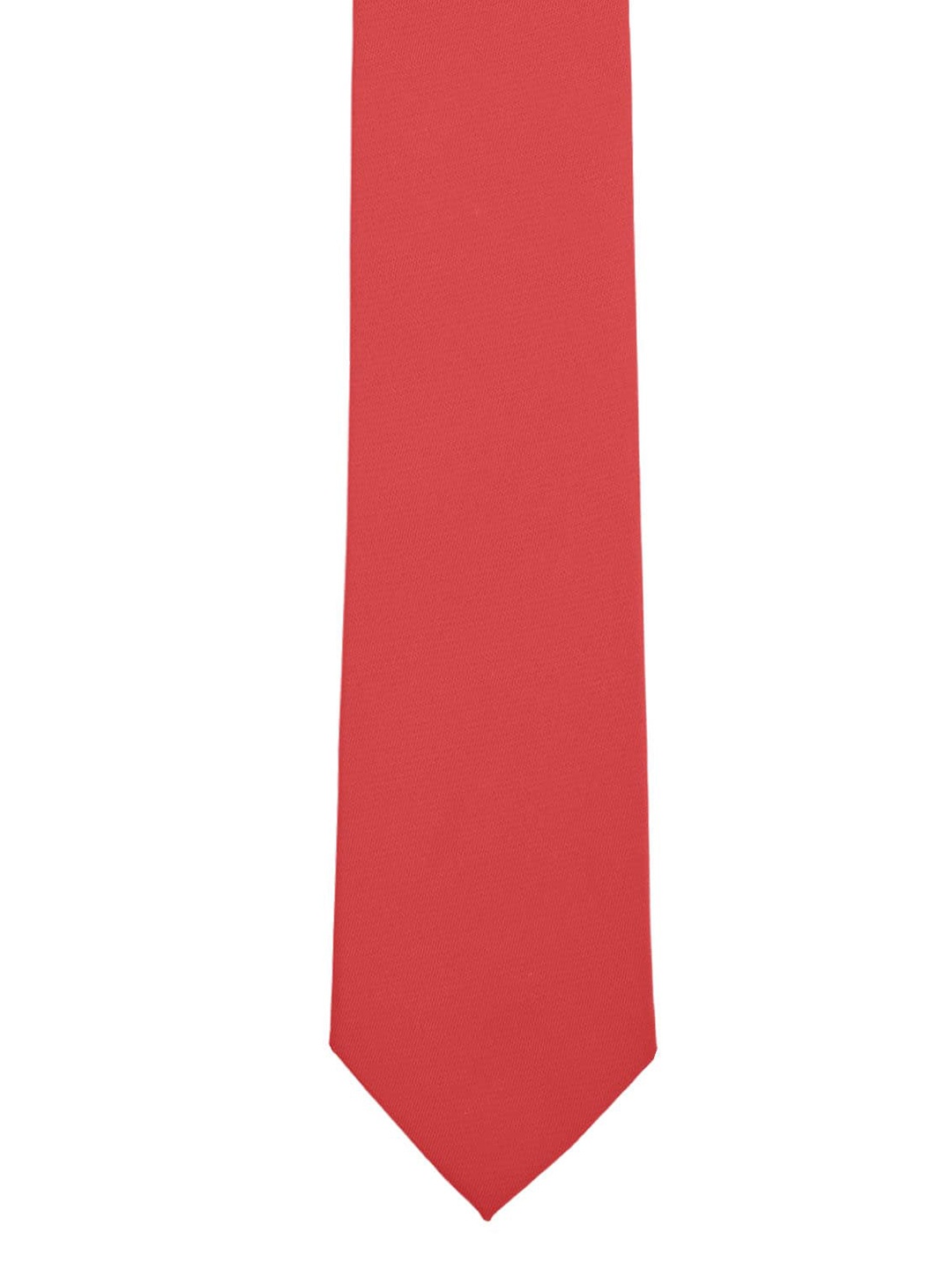 

The Tie Hub Men Red Woven Design Skinny Tie