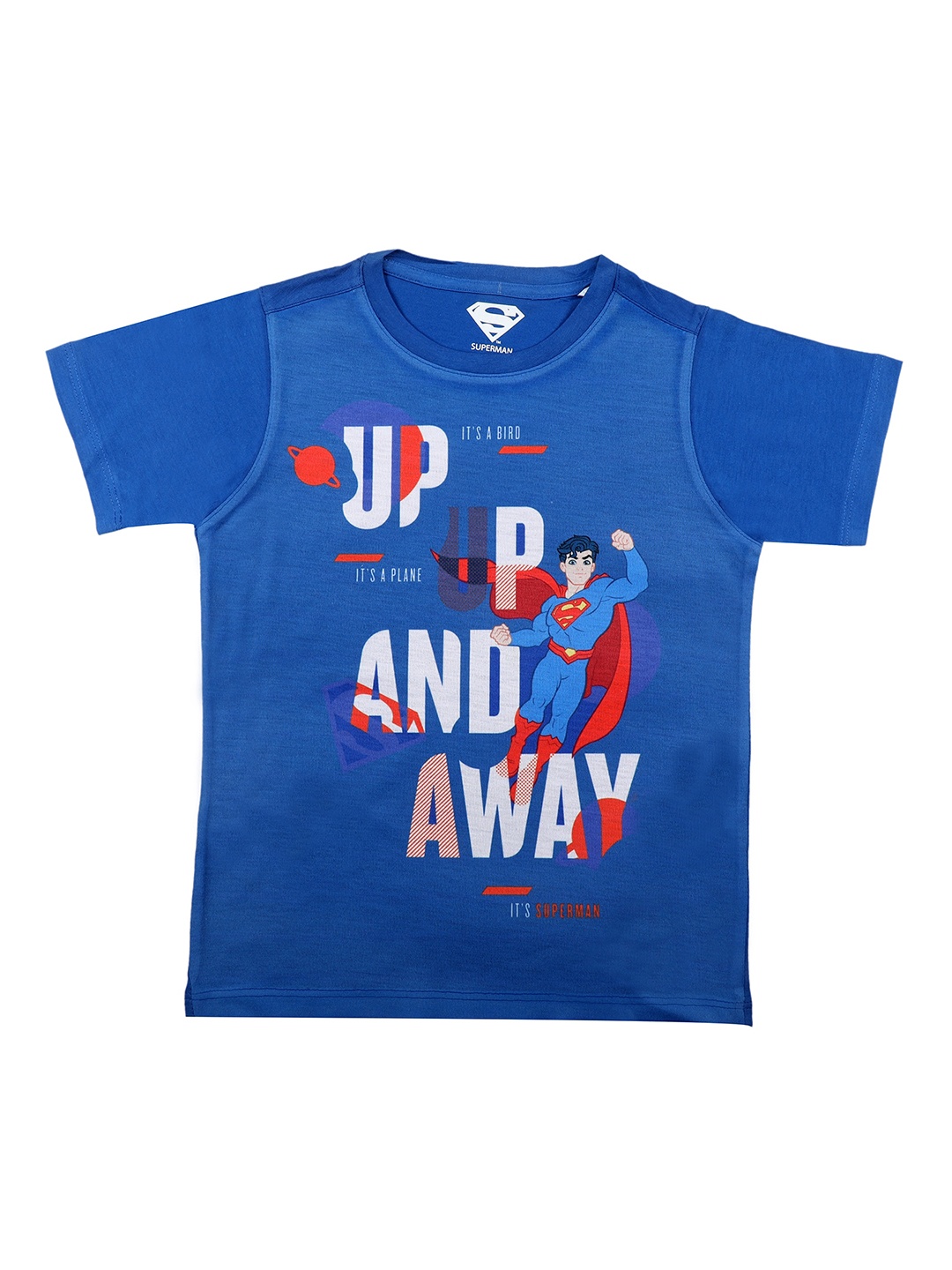 

Superman Boys Blue Printed Round Neck T-shirt