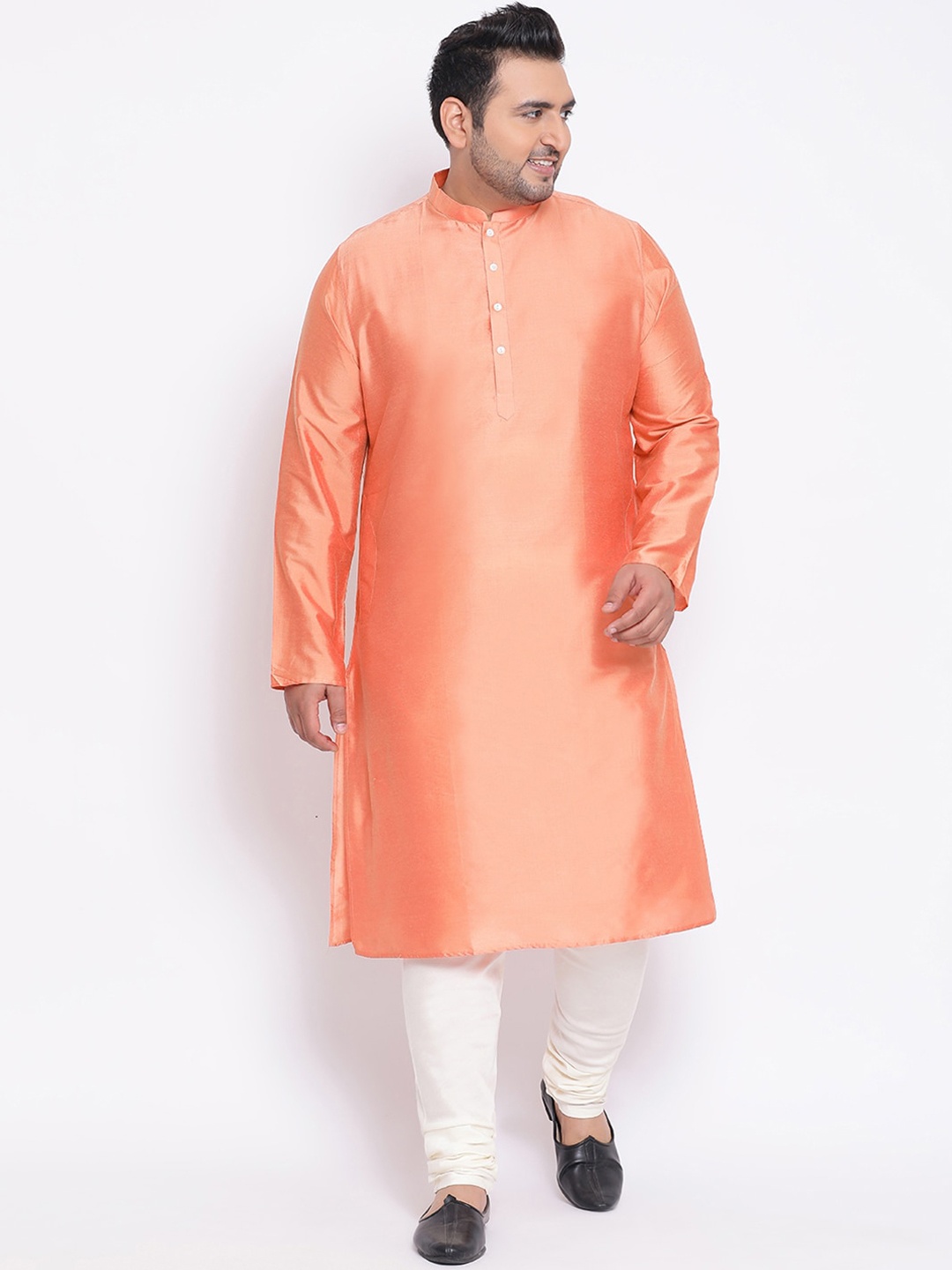 

KISAH PLUS Men Coral Woven Design Straight Kurta