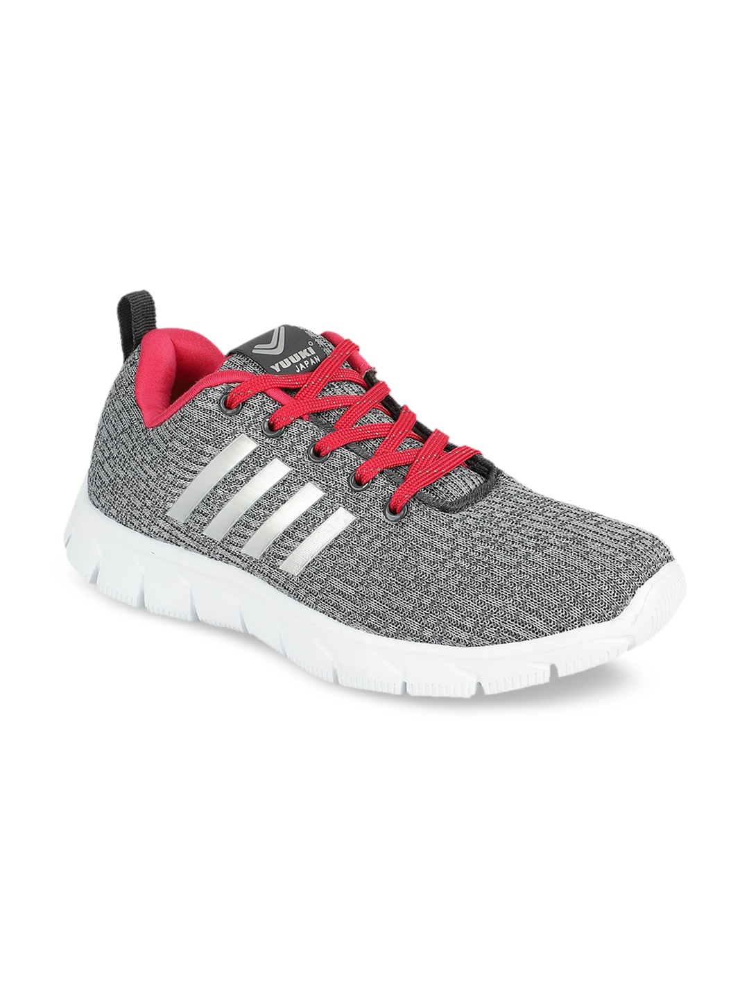 

Yuuki Women Grey Mesh Running Shoes