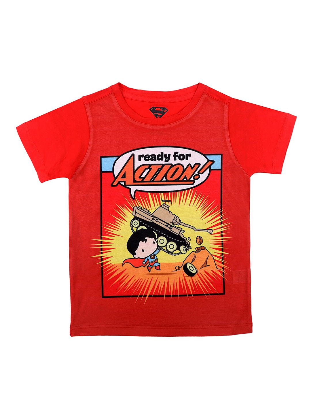 

Superman Boys Red Printed Round Neck T-shirt
