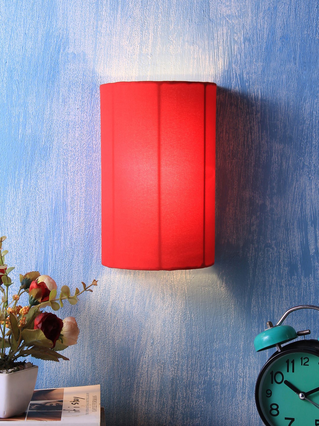 

Devansh Red Solid Contemporary Flush Mount Wall Lamp