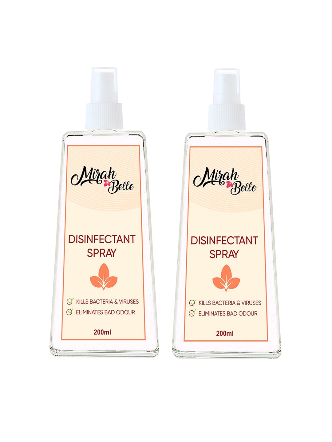 

Mirah Belle Surface Disinfected Spray Pack of 2, Transparent