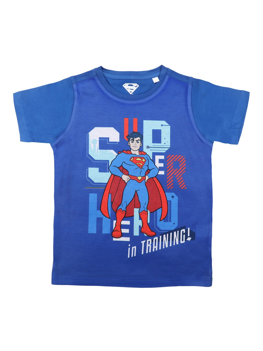 

Superman Boys Blue Printed Round Neck T-shirt