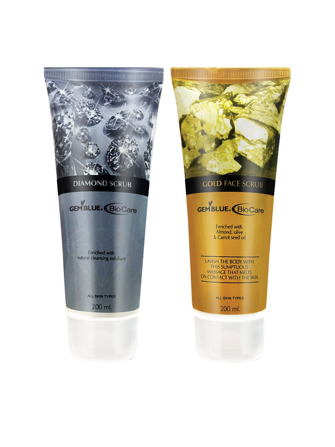 

GEMBLUE Biocare Diamond & Gold Scrub Combo, Blue
