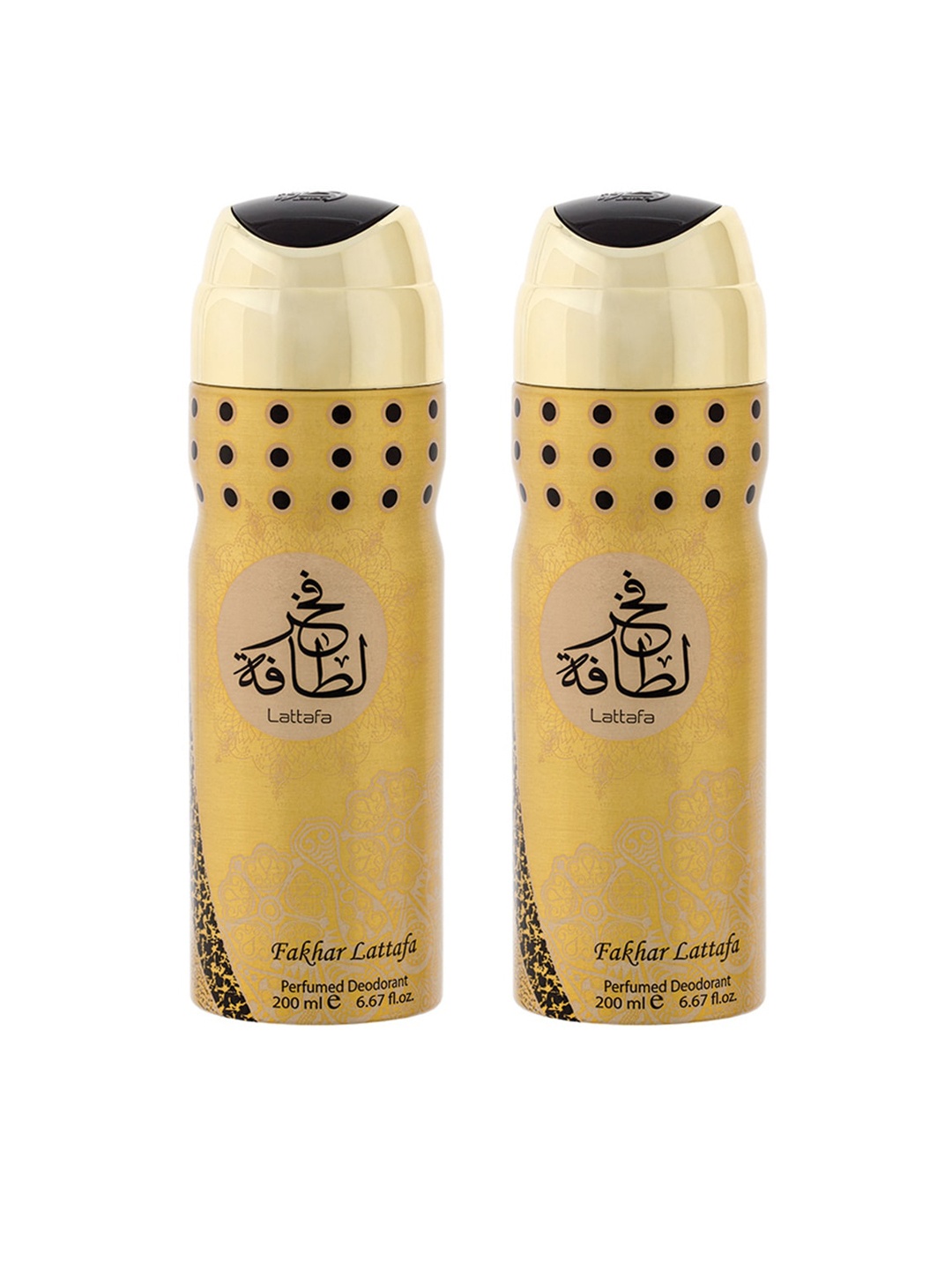 

LATTAFA FAKHAR Deodorant Perfumed Bodyspray,200ml (Pack of 2), Brown