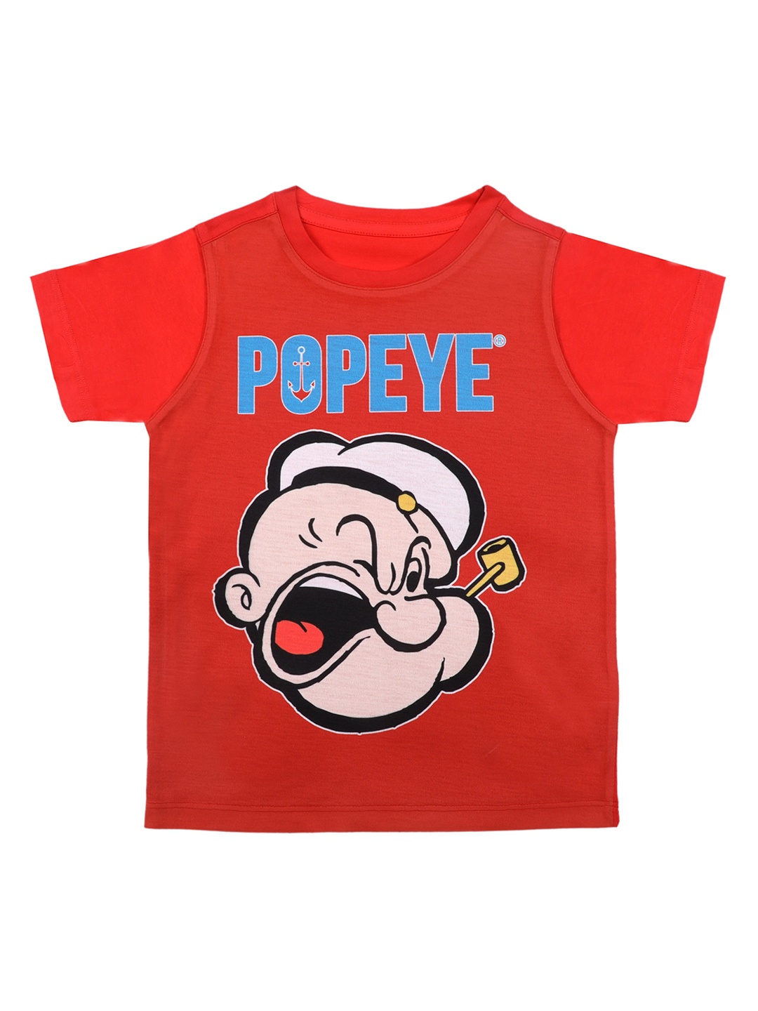 

Popeye Boys Red Popeye Printed Round Neck T-shirt
