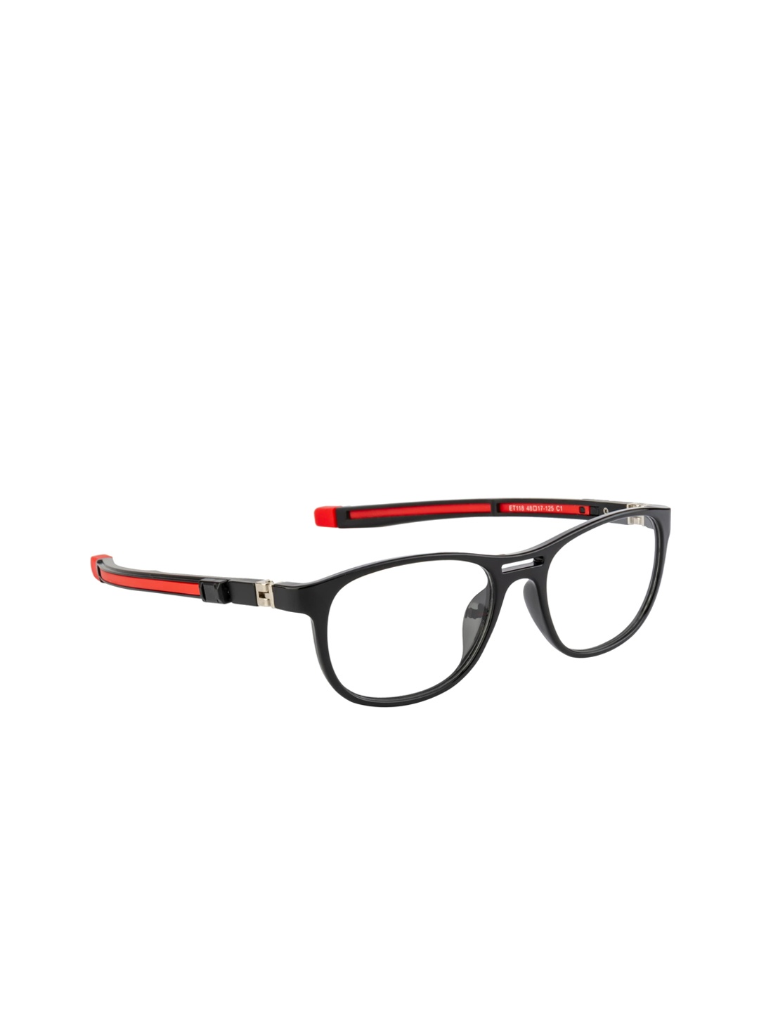 

Clark N Palmer Kids Black & Red Colourblocked Full Rim Rectangle Frames CNP-ET118-C01