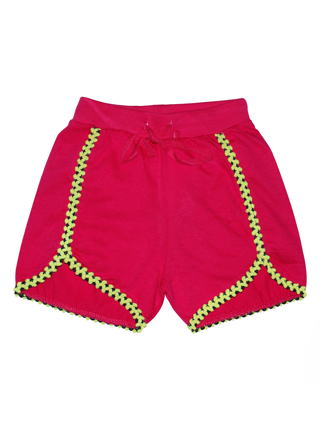 

KiddoPanti Girls Pink Solid Regular Fit Regular Shorts