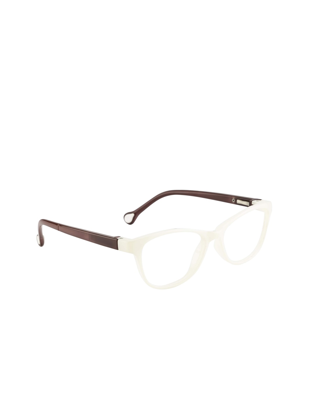

Clark N Palmer Kids White & Brown Colourblocked Full Rim Oval Frames CNP-Y128-C7