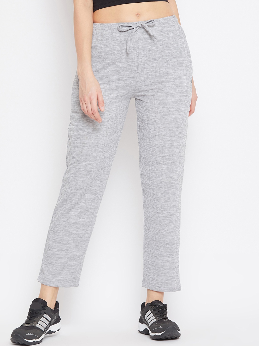 

Okane Women Grey Melange Solid Track Pants
