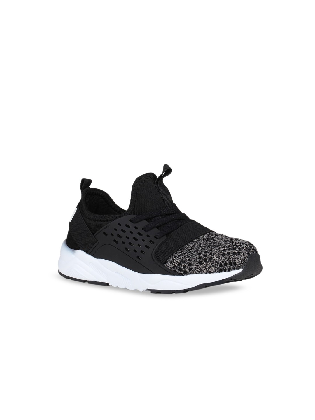 

FILA Unisex Kids Black Printed Leather Sneakers