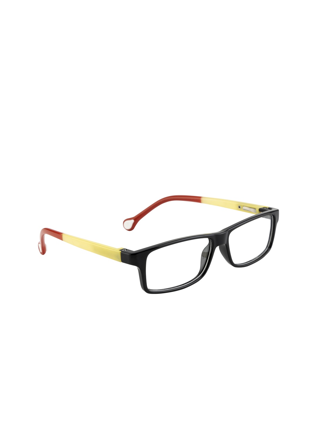 Clark N Palmer Kids Black & Yellow Colourblocked Full Rim Rectangle Frames CNP-Y129-C6
