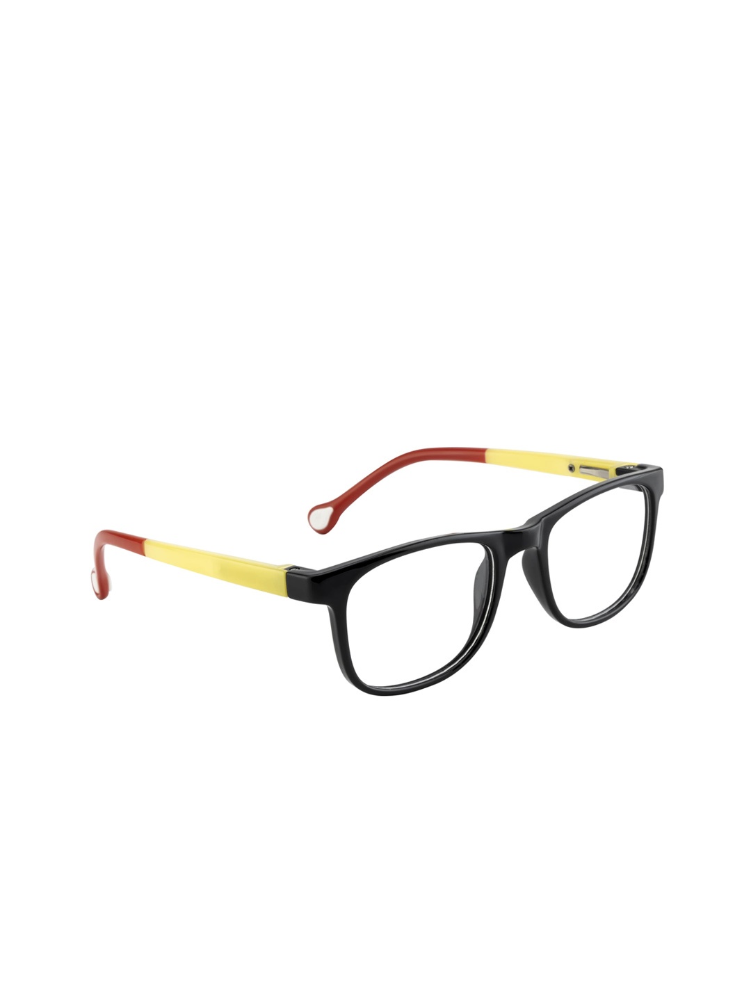 

Clark N Palmer Unisex Black & Yellow Colourblocked Full Rim Rectangle Frames CNP-Y130-C6