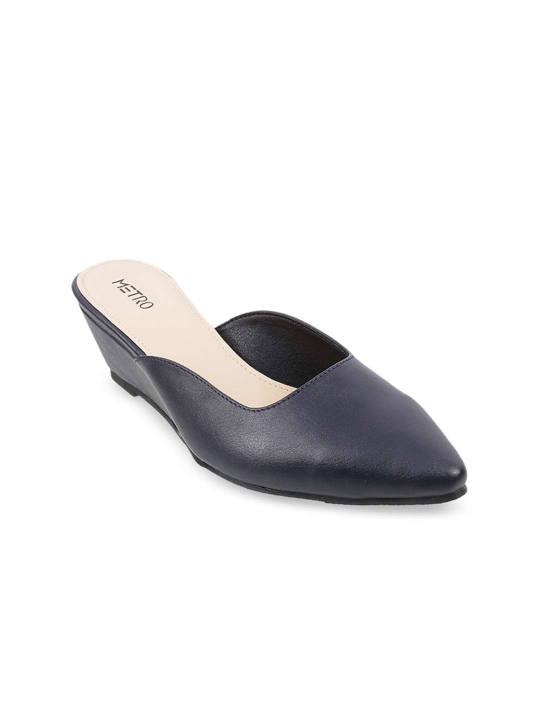 

Metro Women Blue Solid Mules