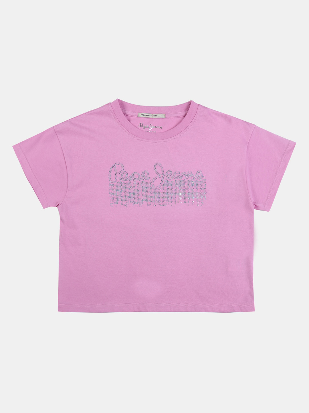 

Pepe Jeans Girls Lavender Embellished Round Neck T-shirt