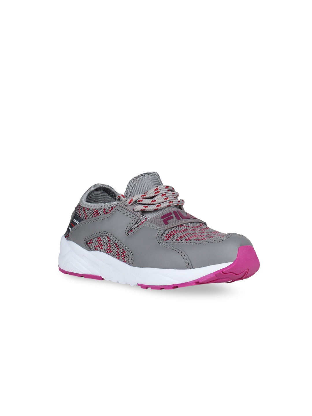 

FILA Kids Grey & Pink Printed Sneakers