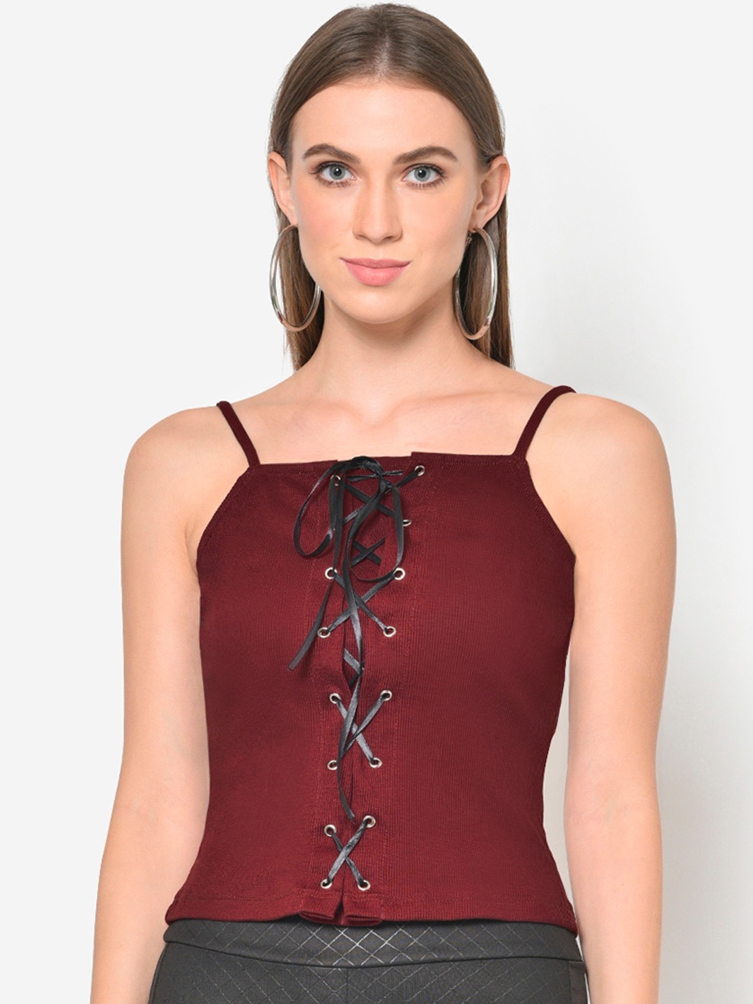 

Martini Women Maroon Cotton Top