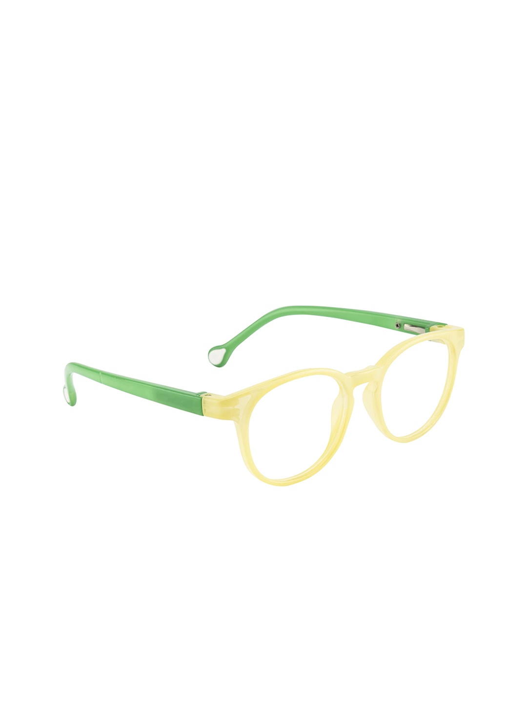 

Clark N Palmer Unisex Kids Yellow & Green Colourblocked Full Rim Oval Frames CNP-Y127-C5