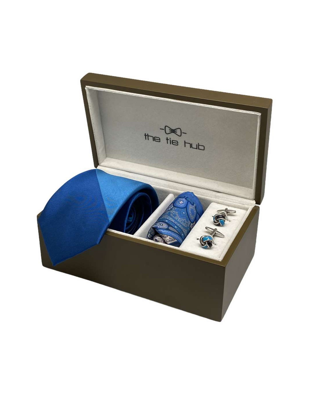 

The Tie Hub Men Accessory Gift Set, Blue