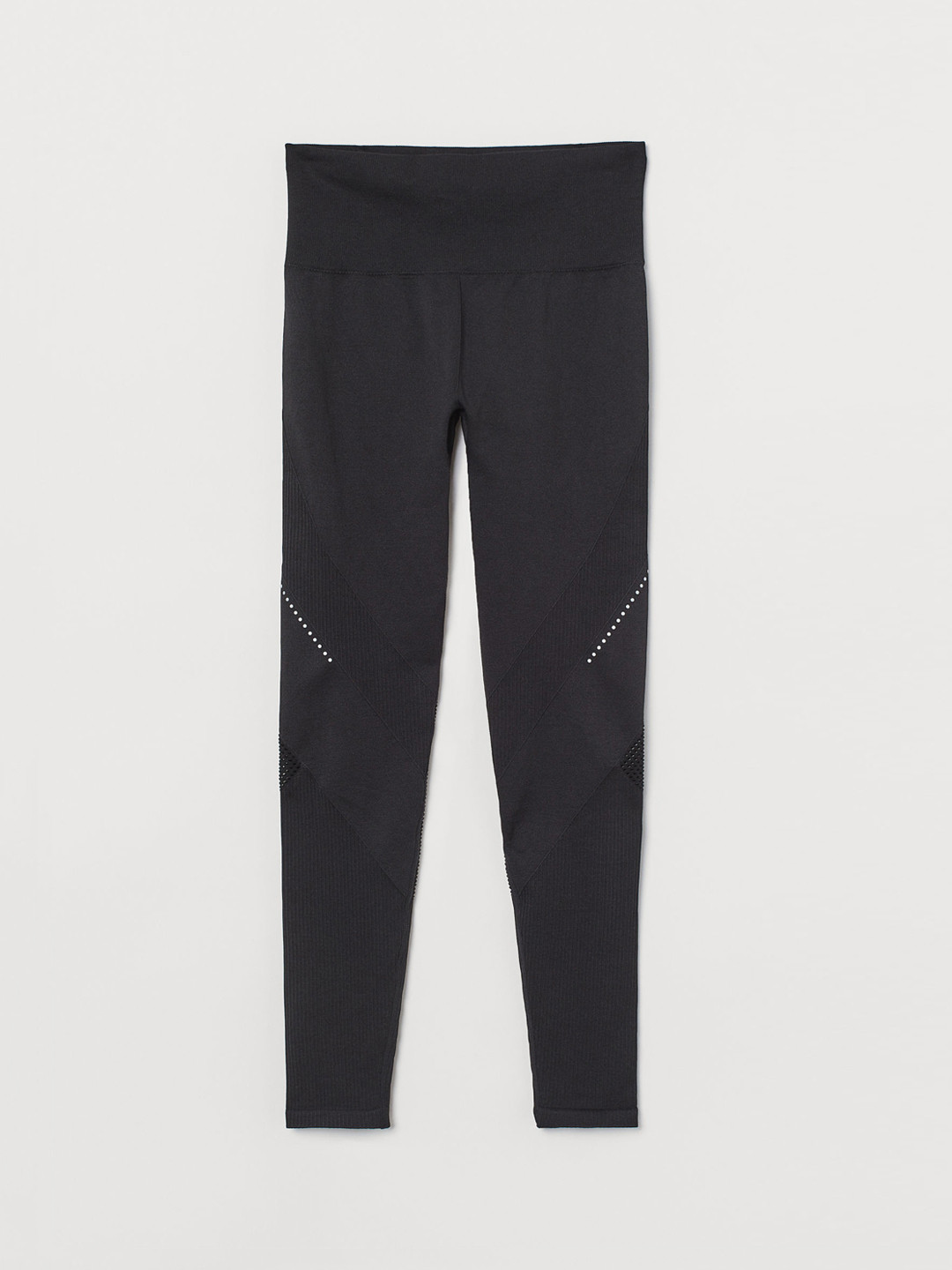 

H&M Women Black Solid Seamless Running Tights