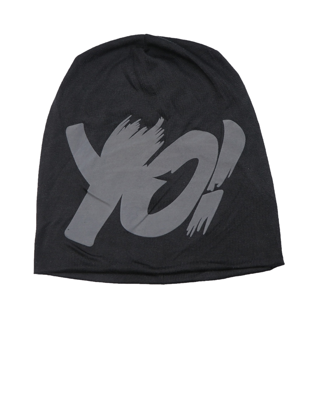 

iSWEVEN Unisex Black & Grey Printed Beanie