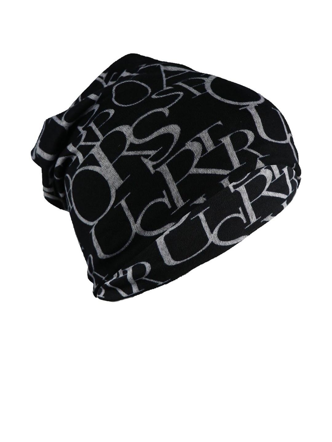 

iSWEVEN Unisex Black & White Printed Beanie
