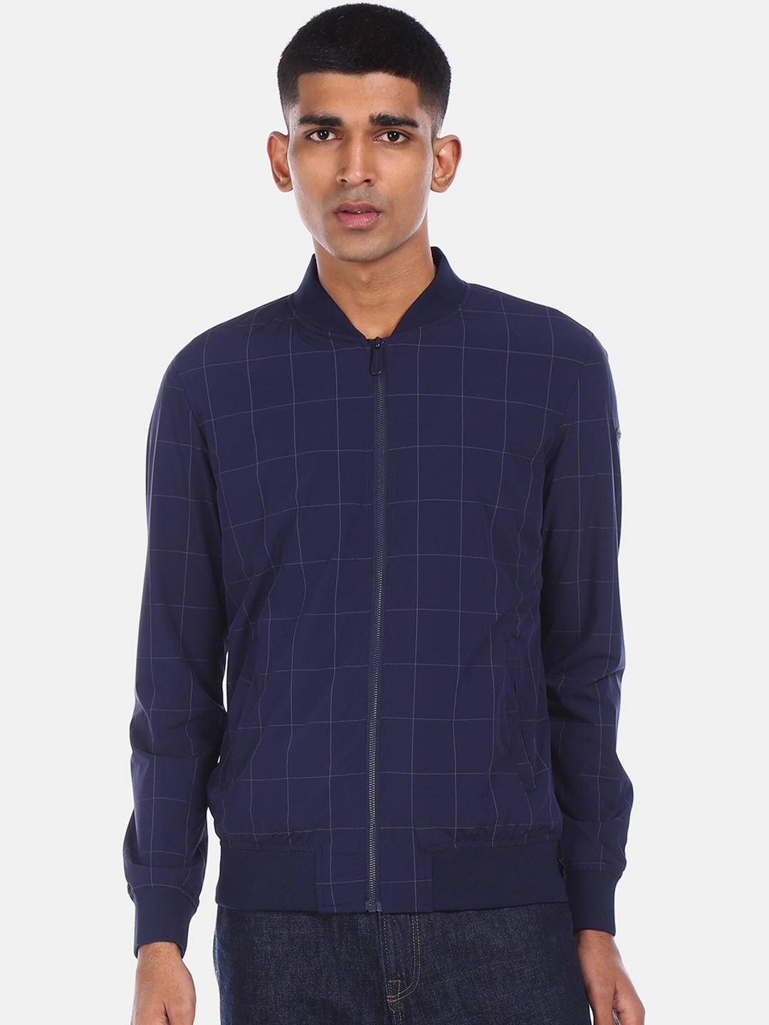 

U.S. Polo Assn. Men Blue Checked Bomber