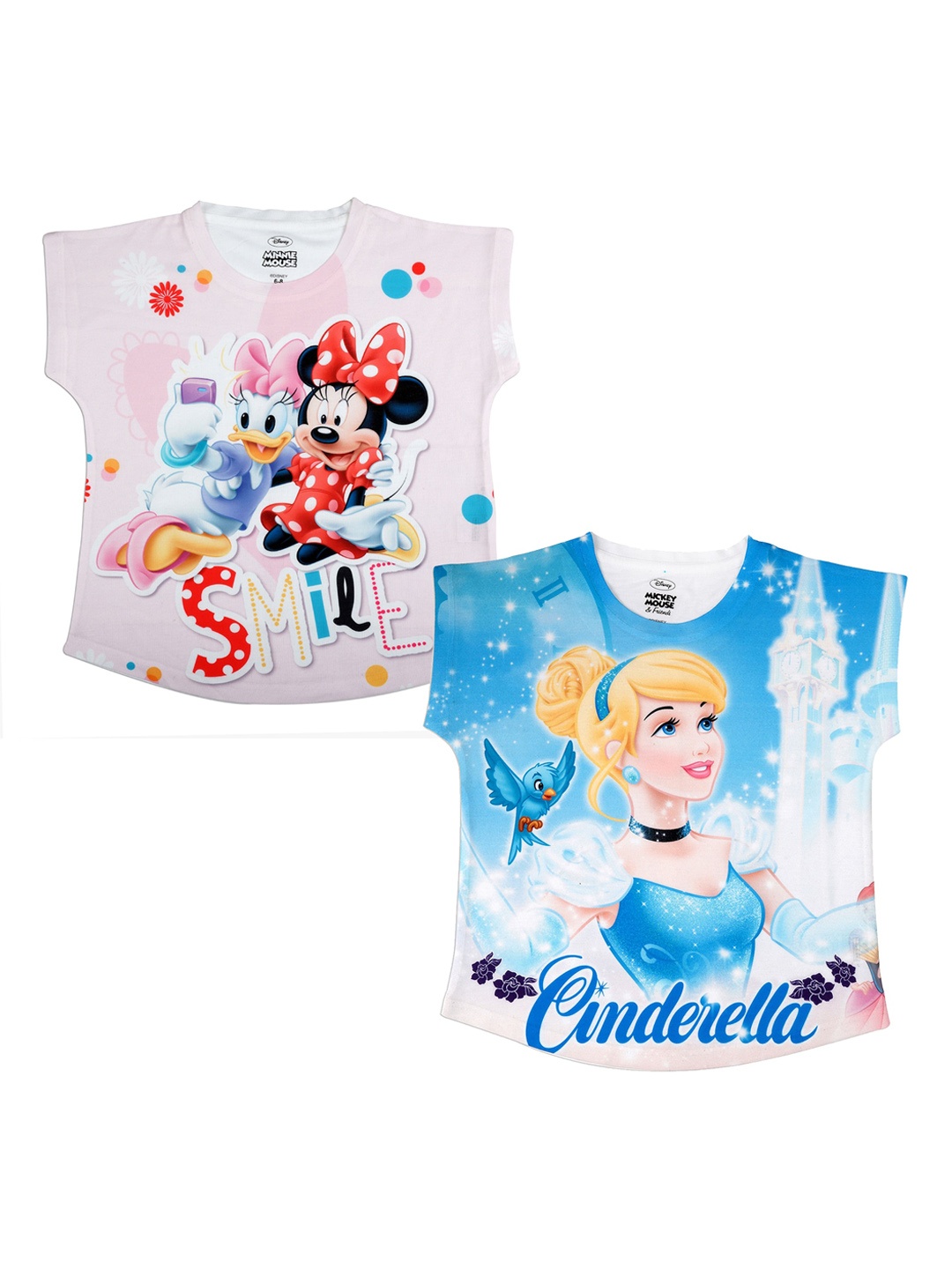 

Disney by Wear Your Mind Pink Printed Round Neck Top