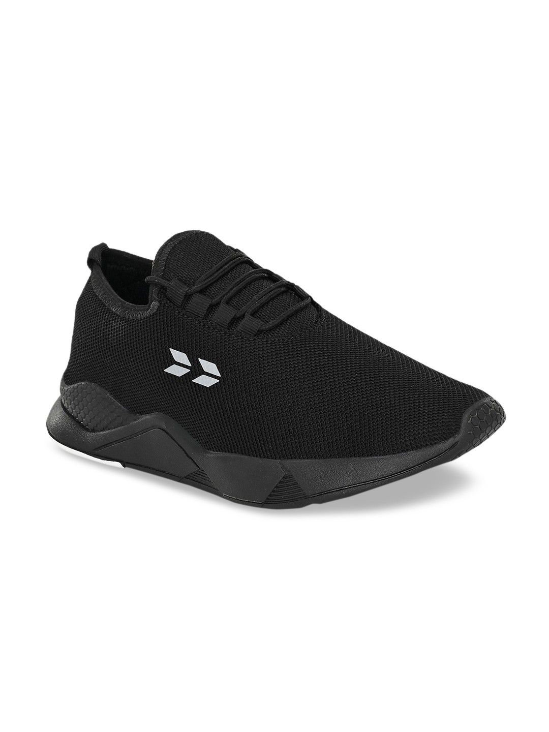 

Crew STREET Men Black Woven Design Leather Slip-On Sneakers