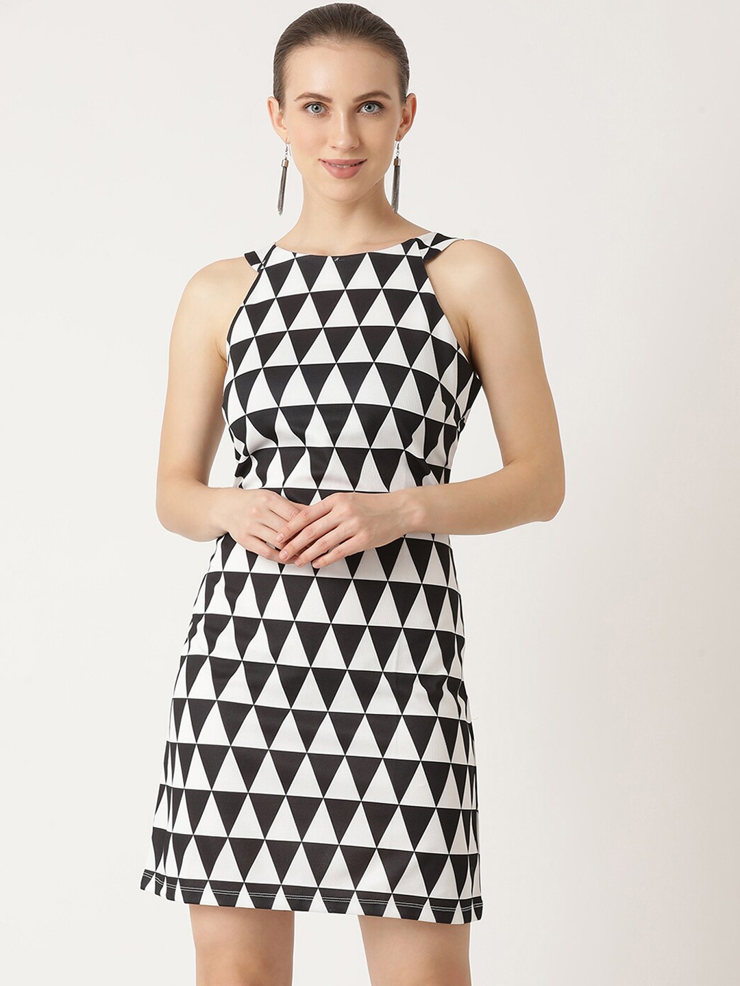

ZOELLA Women Black Printed Sheath Dress