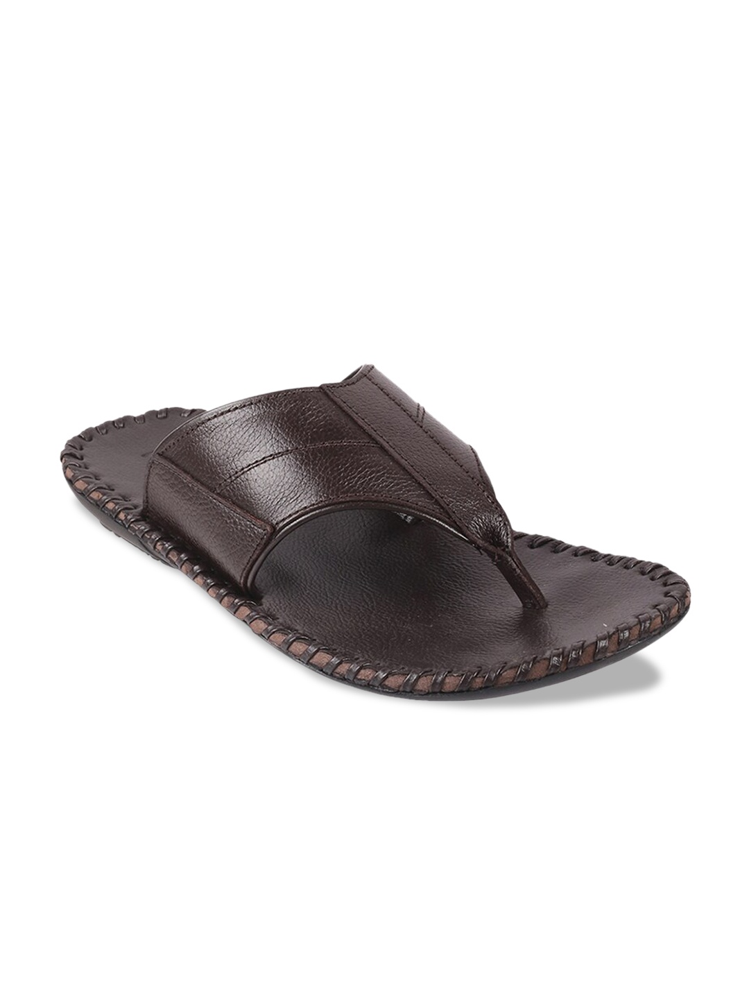 

Metro Men Brown Comfort Leather Sandals
