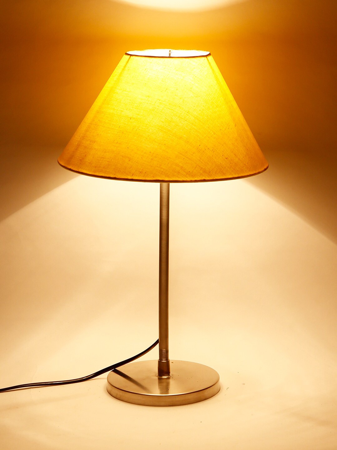

Devansh Yellow Solid Traditional Buffet Lamp with Steel Base