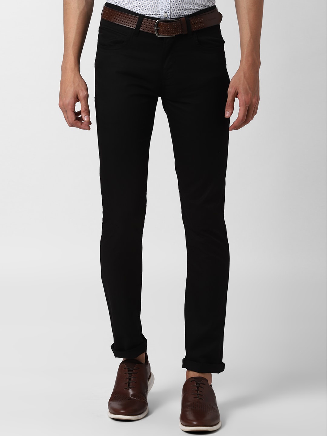 

Peter England Casuals Men Black Slim Fit Chinos Trousers