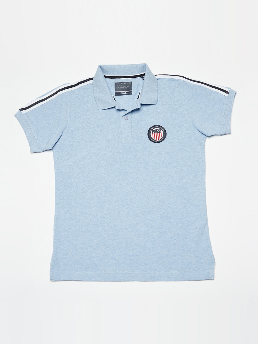 

Octave Boys Blue Solid Polo Collar T-shirt