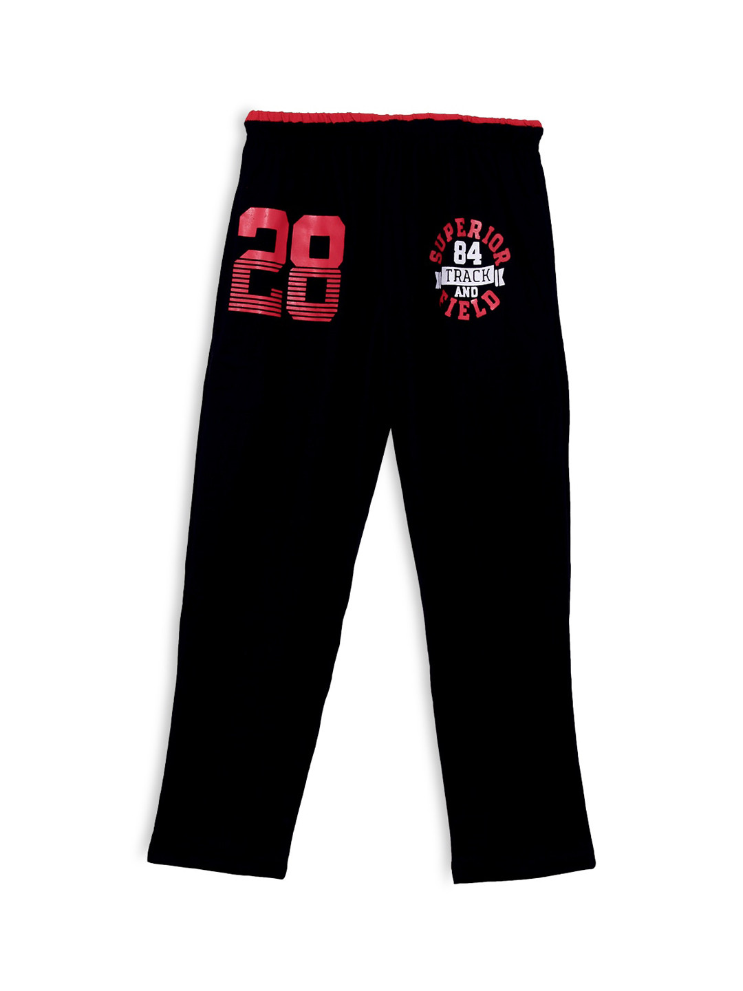 

SWEET ANGEL Boys Black Solid Straight-Fit Track Pants
